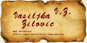 Vasiljka Žilović vizit kartica